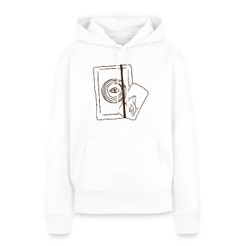 Journal & Tarotkarte - Frauen Premium Bio Hoodie - Weiß - Vorne - Julia (174cm)