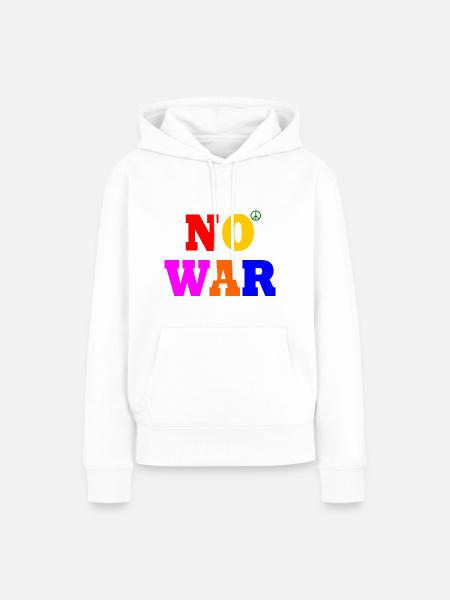 No war - Frauen Premium Bio Hoodie - Weiß