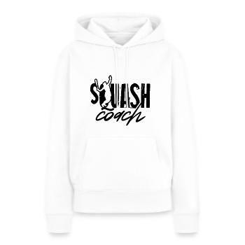 Squash Entraîneur Squash joueur de squash joueur de squash - Sweat à capuche Premium bio Femme - blanc - Devant - Julia (174cm)