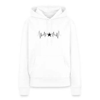 Herzschlag Seestern Silhouette - Frauen Premium Bio Hoodie - Weiß - Vorne - Julia (174cm)