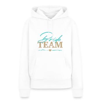 Enterrement de vie de jeune fille de l’équipe nuptiale - Sweat à capuche Premium bio Femme - blanc - Devant - Julia (174cm)