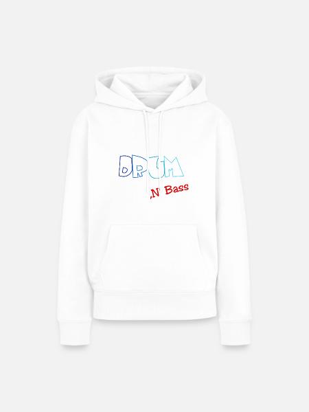 Drum n Bass - Frauen Premium Bio Hoodie - Weiß