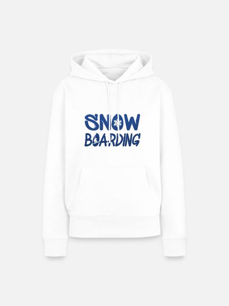 snowboarding - Frauen Premium Bio Hoodie - Weiß
