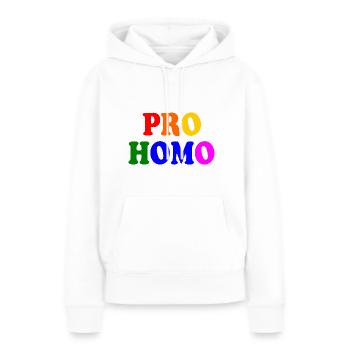 Pro homo - Sweat à capuche Premium bio Femme - blanc - Devant - Julia (174cm)
