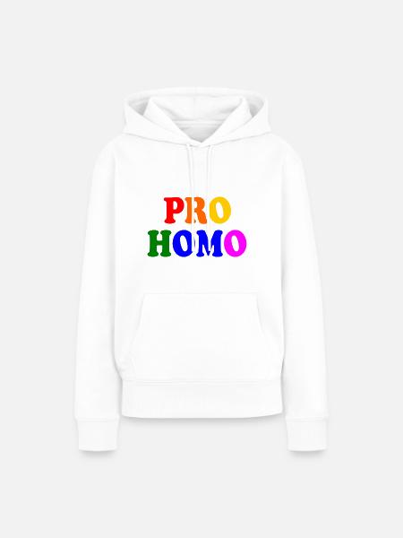 Pro homo - Frauen Premium Bio Hoodie - Weiß
