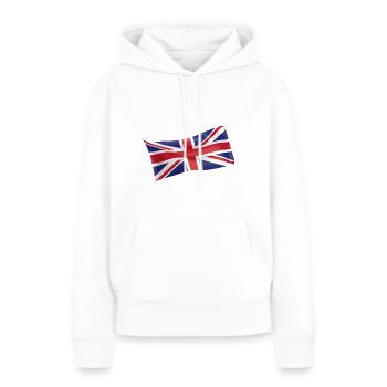 Union Jack Großbritannien UK Fahne Flagge - Frauen Premium Bio Hoodie - Weiß - Vorne - Julia (174cm)