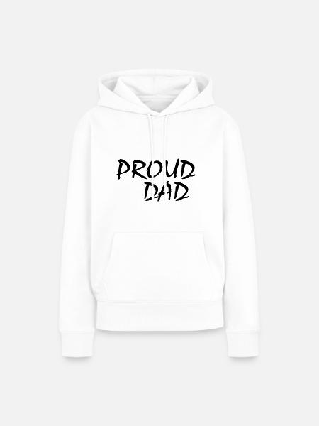 Proud dad - Frauen Premium Bio Hoodie - Weiß