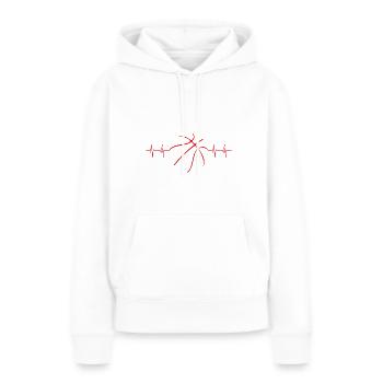Basketball Streetball - Frauen Premium Bio Hoodie - Weiß - Vorne - Julia (174cm)