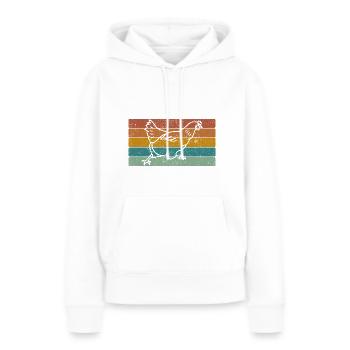 Poulet - Sweat à capuche Premium bio Femme - blanc - Devant - Julia (174cm)