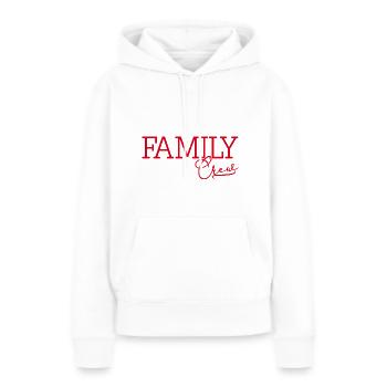 Équipage familial - Noël des Fêtes en famille - Sweat à capuche Premium bio Femme - blanc - Devant - Julia (174cm)