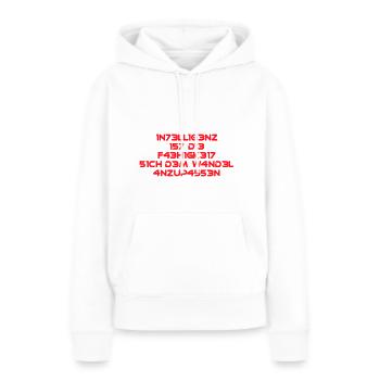 L’intelligence est la compétence Cool Dire Math - Sweat à capuche Premium bio Femme - blanc - Devant - Julia (174cm)
