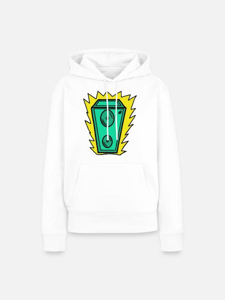 Lautsprecher Grün - Frauen Premium Bio Hoodie - Weiß