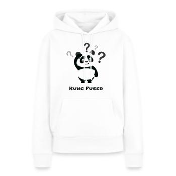 Drôle de kung-fu (sed) - Panda Shirt - Sweat à capuche Premium bio Femme - blanc - Devant - Julia (174cm)