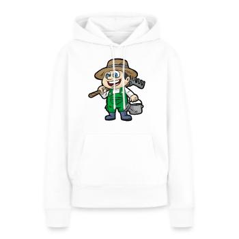 Gärtner Flortist Garten Gießkanne Rechen Geschenk - Frauen Premium Bio Hoodie - Weiß - Vorne - Julia (174cm)
