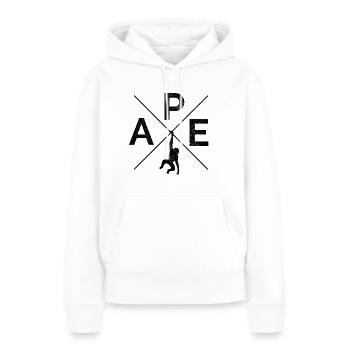 APE Singe Singe Primat Afrique Nature Sauvage - Sweat à capuche Premium bio Femme - blanc - Devant - Julia (174cm)