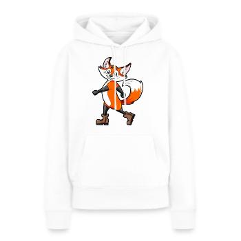 Randonneurs marches marches promenades de renard promenade cadeau - Sweat à capuche Premium bio Femme - blanc - Devant - Julia (174cm)