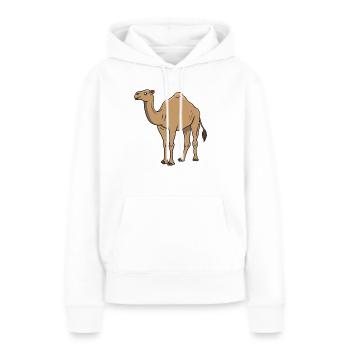 Kamel Kamele Tierliebe Liebhaber Geschenk - Frauen Premium Bio Hoodie - Weiß - Vorne - Julia (174cm)