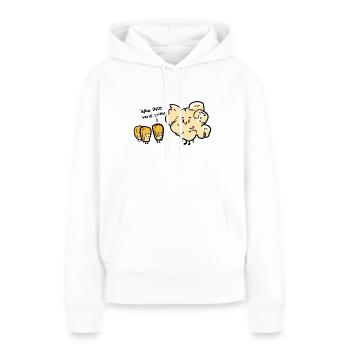 Popcorn Poppin ' - Sweat à capuche Premium bio Femme - blanc - Devant - Julia (174cm)