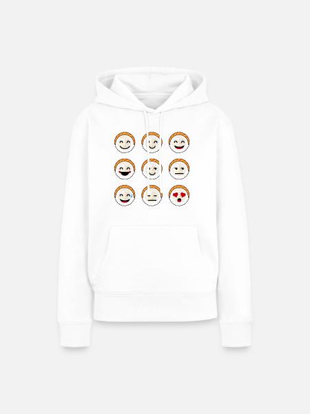 Sushi emotions - Frauen Premium Bio Hoodie - Weiß