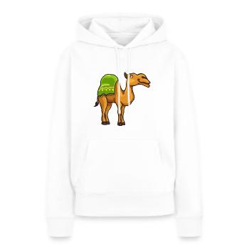 Kamel Kamele Tierliebe Liebhaber Geschenk - Frauen Premium Bio Hoodie - Weiß - Vorne - Julia (174cm)