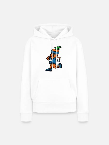 Run Carrot Run - Frauen Premium Bio Hoodie - Weiß