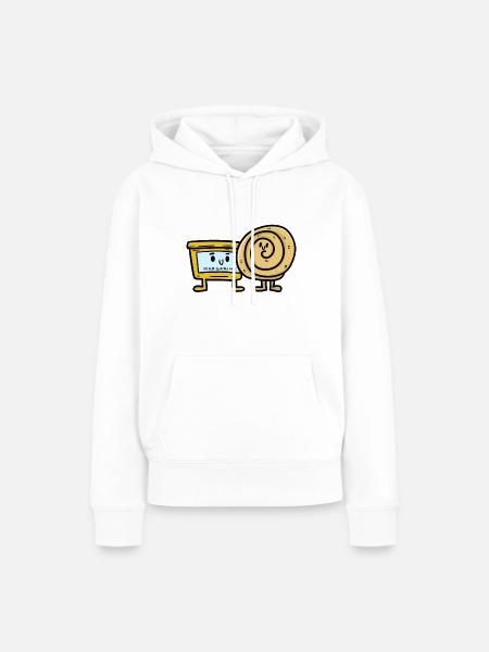 Strudel mit Magarine - Frauen Premium Bio Hoodie - Weiß