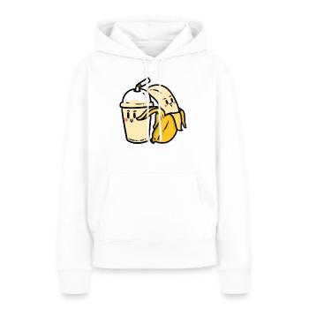Banana and Shake - Frauen Premium Bio Hoodie - Weiß - Vorne - Julia (174cm)