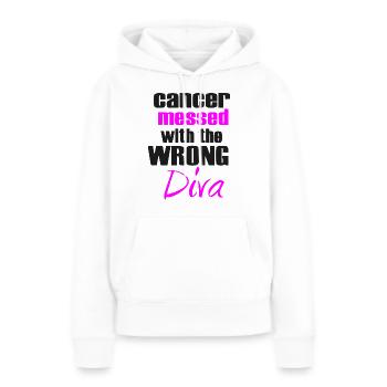 Cancer messed with wrong Diva - fight against cancer - Women’s Premium Organic Hoodie - white - Front - Julia (174cm)