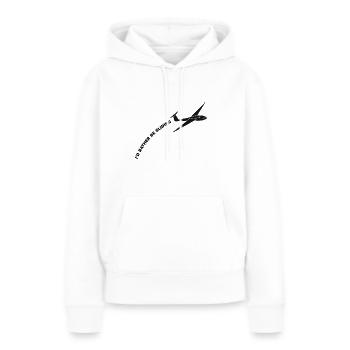 Planeurs Planeurs Planeurs - Sweat à capuche Premium bio Femme - blanc - Devant - Julia (174cm)