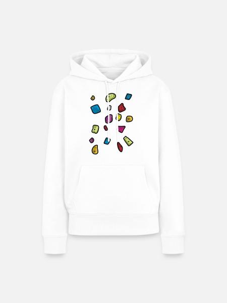 Boulder Bouldern Klettern Griffe Kletterhalle - Frauen Premium Bio Hoodie - Weiß