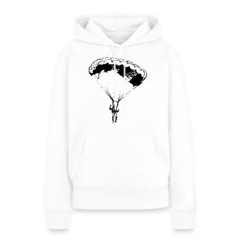 Parachute, parachutisme, parachute - Sweat à capuche Premium bio Femme - blanc - Devant - Julia (174cm)