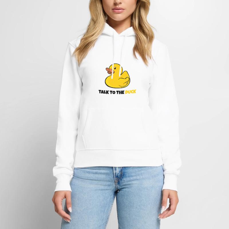 Programmer rubber duck debugging Women’s Premium Organic Hoodie