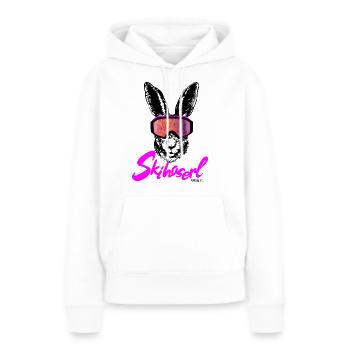 Lustiger Skihaserl Apré-Ski - ab auf die Piste! - Frauen Premium Bio Hoodie - Weiß - Vorne - Julia (174cm)