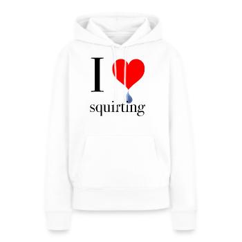 Jouir drôle de sort sexe femme - Sweat à capuche Premium bio Femme - blanc - Devant - Julia (174cm)