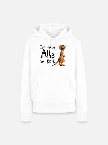 Erdmännchen - Frauen Premium Bio Hoodie - Weiß