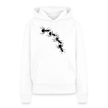 fourmi - Sweat à capuche Premium bio Femme - blanc - Devant - Julia (174cm)