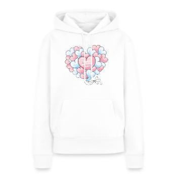 Fête des Mères cadeau pour la meilleure maman pour la fête des mères - Sweat à capuche Premium bio Femme - blanc - Devant - Julia (174cm)