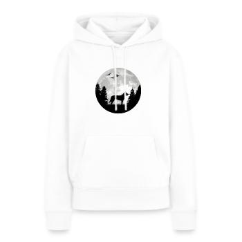 Hollandse Herder Lune Berger hollandais - Sweat à capuche Premium bio Femme - blanc - Devant - Julia (174cm)