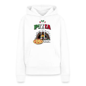 Pizzabäcker Pizzeria Arbeitskleidung - Frauen Premium Bio Hoodie - Weiß - Vorne - Julia (174cm)