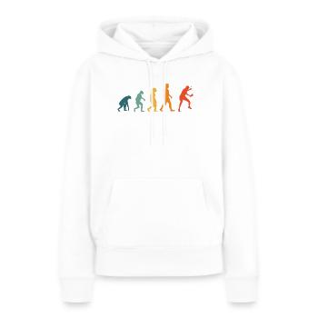 Ping-pong Evolution rétro Raquettes de ping-pong - Sweat à capuche Premium bio Femme - blanc - Devant - Julia (174cm)