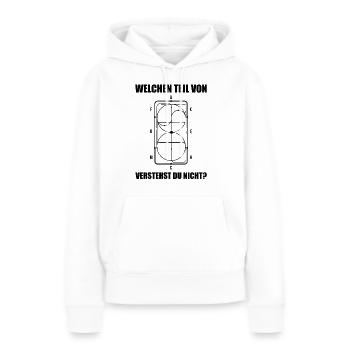 Welchen Teil Von Verstehst Du Nicht Reiter Pferde - Frauen Premium Bio Hoodie - Weiß - Vorne - Julia (174cm)