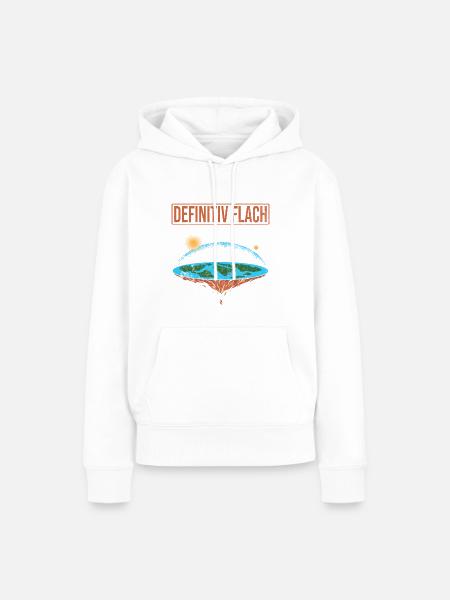 Flat Earth - Frauen Premium Bio Hoodie - Weiß