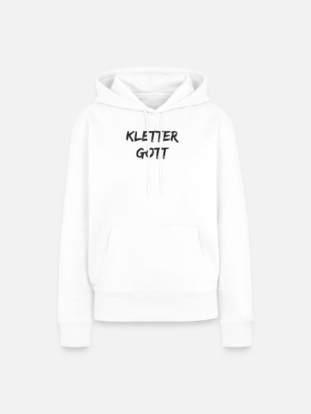 Klettern - Kletter Gott - Frauen Premium Bio Hoodie - Weiß