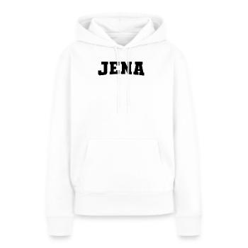 Jena - Frauen Premium Bio Hoodie - Weiß - Vorne - Julia (174cm)