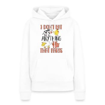 Veganer Veganismus Fleischlos Veganes Leben - Frauen Premium Bio Hoodie - Weiß - Vorne - Julia (174cm)