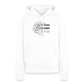 Patentante Geschenk für Tante und Beste Freundin - Frauen Premium Bio Hoodie - Weiß - Vorne - Julia (174cm)