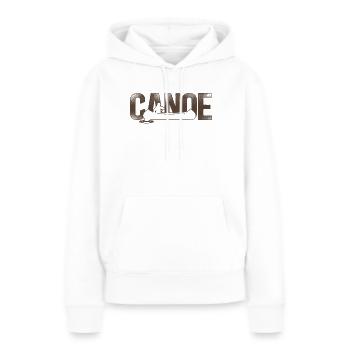 Canoë Canoë Vintage Canoë - Sweat à capuche Premium bio Femme - blanc - Devant - Julia (174cm)