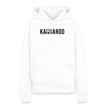 Kangourou kangourou - Sweat à capuche Premium bio Femme - blanc - Devant - Julia (174cm)