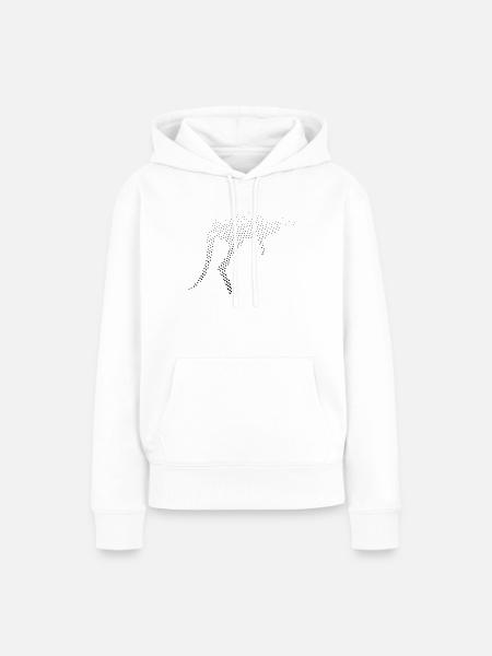 Känguru - Frauen Premium Bio Hoodie - Weiß