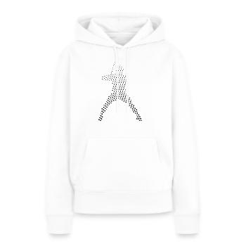 Baseball Baseballer - Sweat à capuche Premium bio Femme - blanc - Devant - Julia (174cm)
